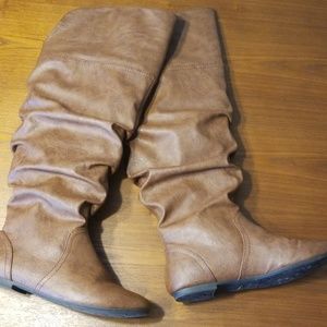 Lower east side wide calf 9w boot, brown